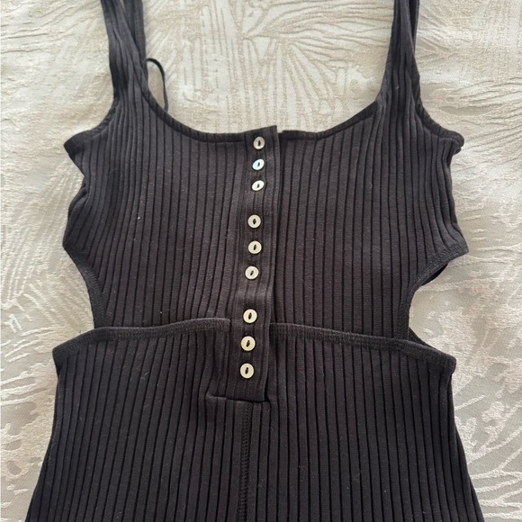 Free people black ribbed dress NWT - Picture 4 of 5